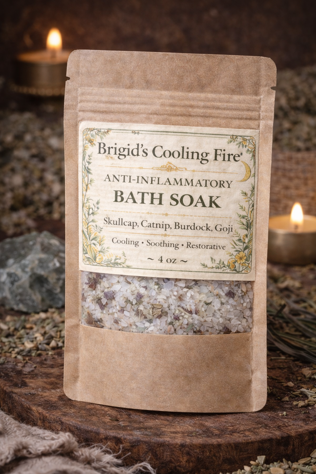 Brigids Cooling Fire Bath Salts